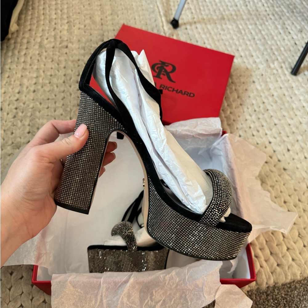 STUNNING Rhinestone Platform Sandal Heels!!!